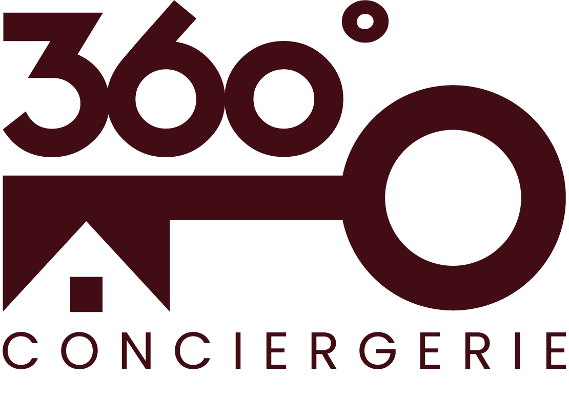 Logo 360° Conciergerie Logo de la conciergerie Bordelaise 360°